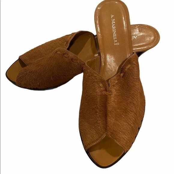 A. Marinelli Leather Electra Sling Back Shoe 8.5 - Picture 1 of 12